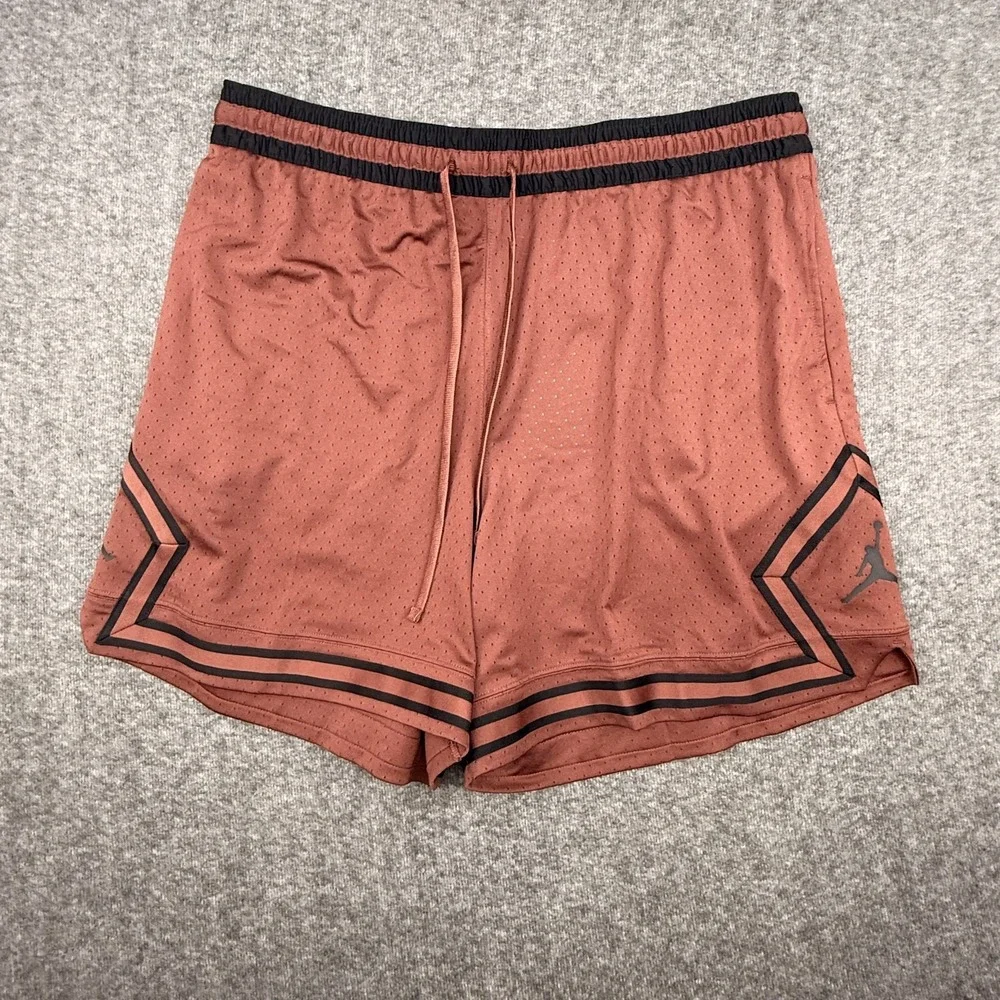New Jordan Shorts Mens 3XL Brown Athletic Casual Performance Stretch Pockets